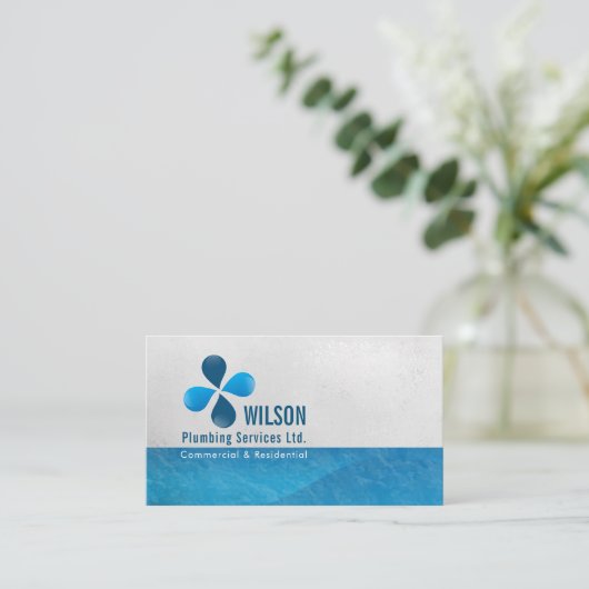 配管の建設業カード 名刺 (スタンド正面)