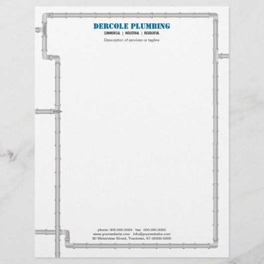 配管はレターヘッドを配管します レターヘッド (正面)