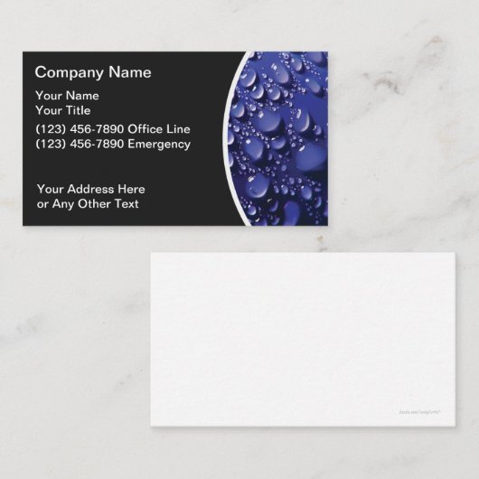 配管は水テーマを整備します 名刺 (正面/裏面)