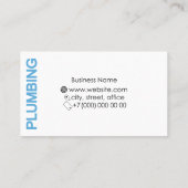 配管サービスと修理の名刺 名刺 (裏面)