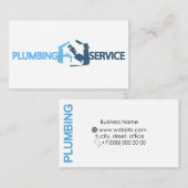 配管サービスと修理の名刺 名刺 (正面/裏面)