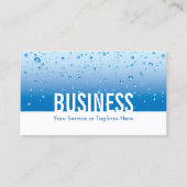 配管サービス水背景の鉛管工 名刺 (正面)