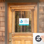 配管サービス 水滴ロゴ 水道業者 ビジネス ウィンドウサイン (ホームデコレーション)