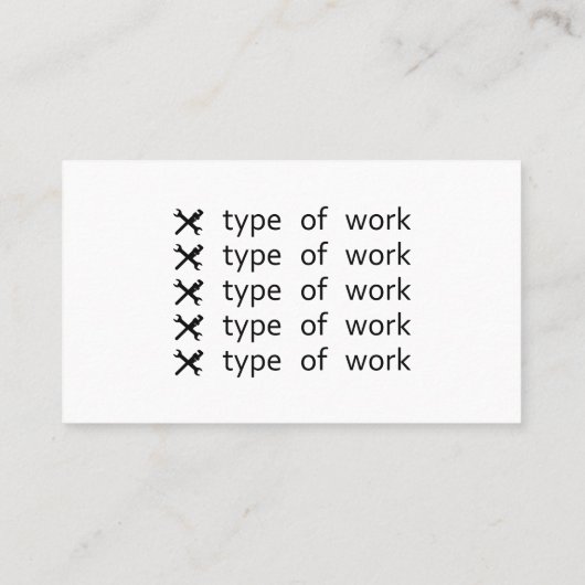 配管ツールの名刺付きの手書き 名刺 (裏面)