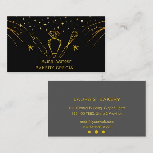 配管バッグ転がのピンベーカリーパストリーウィスク 名刺 (正面/裏面)