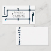 配管パイプラインサービスと修理名刺 名刺 (正面/裏面)