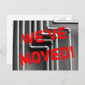 配管パイプライン移動はがきデザイン 案内ポストカード (正面/裏面)