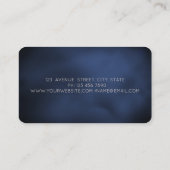 配管モダンバッグ花ベーカリーダークブルー 名刺 (裏面)