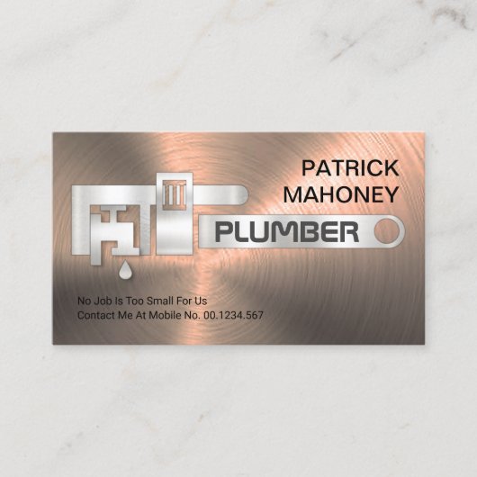 配管レンチ補修用水栓配管 名刺 (正面)