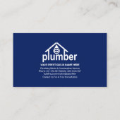 配管レンチ青い水配管設備 名刺 (裏面)