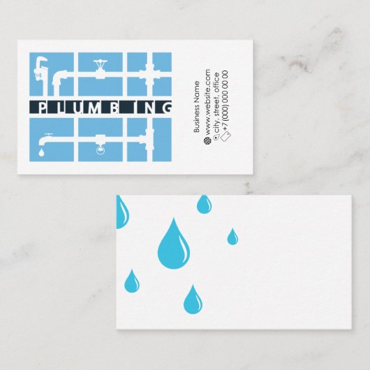配管事業の保守・修理 名刺 (正面/裏面)