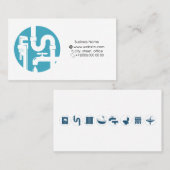 配管修理およびサービス名刺 名刺 (正面/裏面)