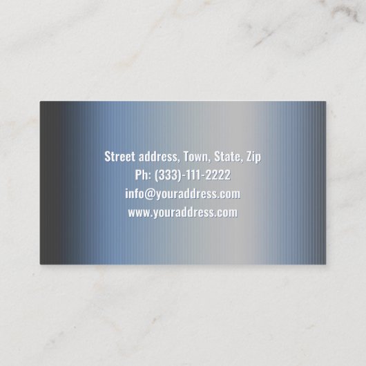 配管修理サービスプラムーブルービジネスカード 名刺 (裏面)