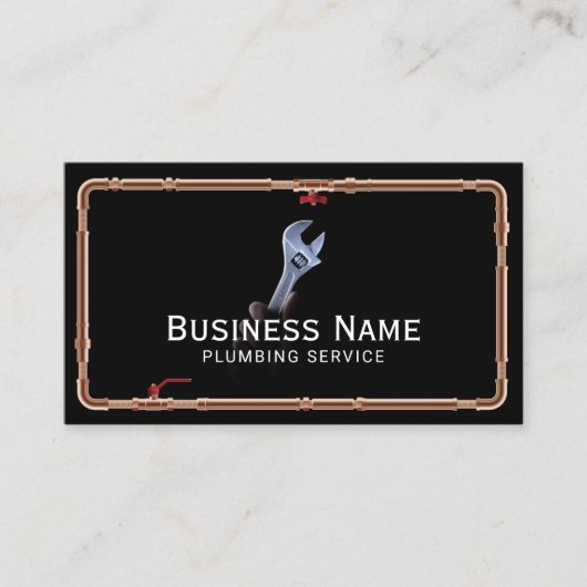 配管修理サービスプロフェッショナルパイプフレーム 名刺 (正面)