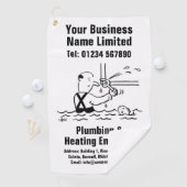 配管及び暖房技術者デザイン ゴルフタオル (インサイチュ)