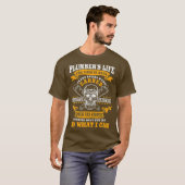 配管工おもしろい士暖房技術者 Tシャツ (正面フル)