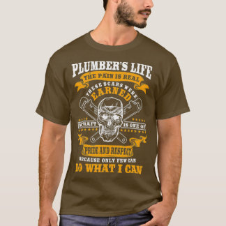 配管工おもしろい士暖房技術者 Tシャツ