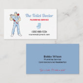 配管工おもしろい士請負業者の給排水衛生設備配管 名刺 (正面/裏面)