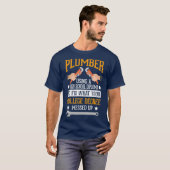 配管工おもしろい学の配管のジョークPunギフト Tシャツ (正面フル)