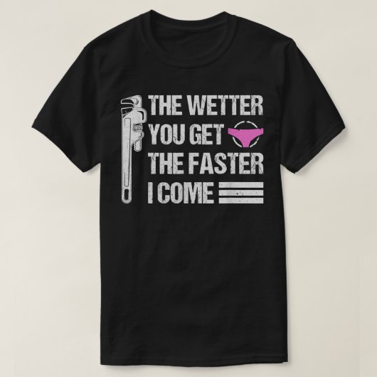 配管工おもしろい配管工の大人のジョークユーモアのある Tシャツ (デザイン正面)