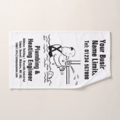 配管工および暖房技師デザインハンドタオル ハンドタオル (ハンドタオル)