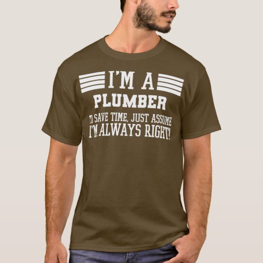 配管工が私の権利を主張する Tシャツ (正面)