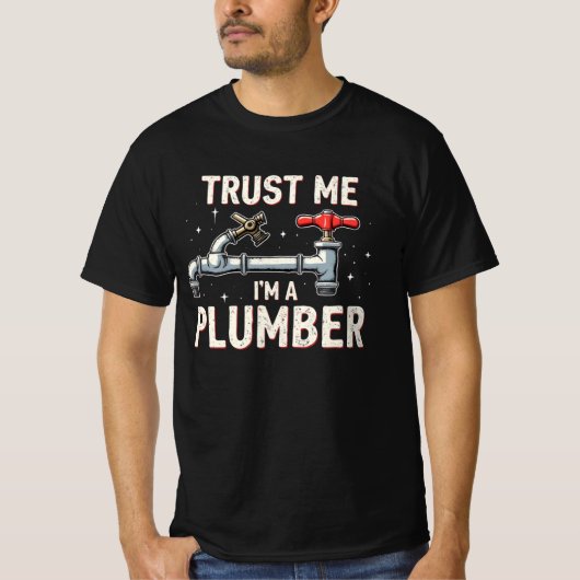 配管工だって言ってるだろ Tシャツ (正面)