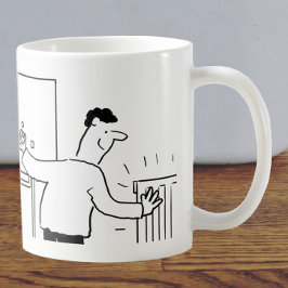 配管工と暖房技術者の漫画 コーヒーマグカップ