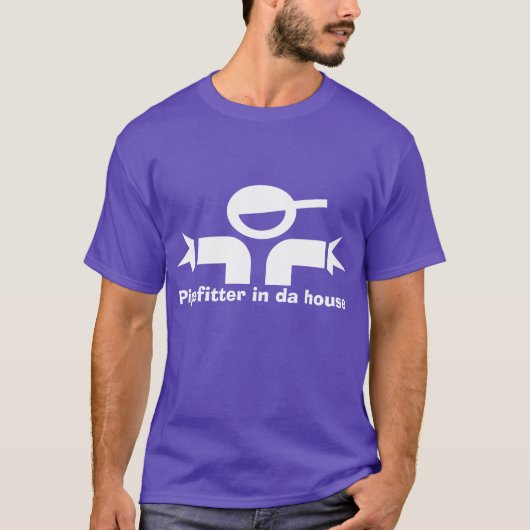 配管工のためのフレーズ入りおもしろTシャツ Tシャツ (正面)