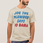 配管工のジョーが「NO BAMA」と言うプロ・マケイン Tシャツ (正面)