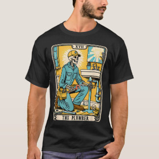配管工のタロットカード スケルトン ジョーク Tシャツ