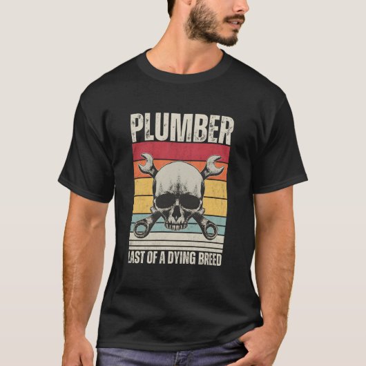 配管工のドクロ Tシャツ (正面)