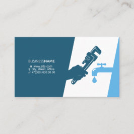 配管工の名刺をレンチ・イン・ハンド 名刺