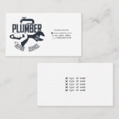 配管工の名刺 名刺 (正面/裏面)