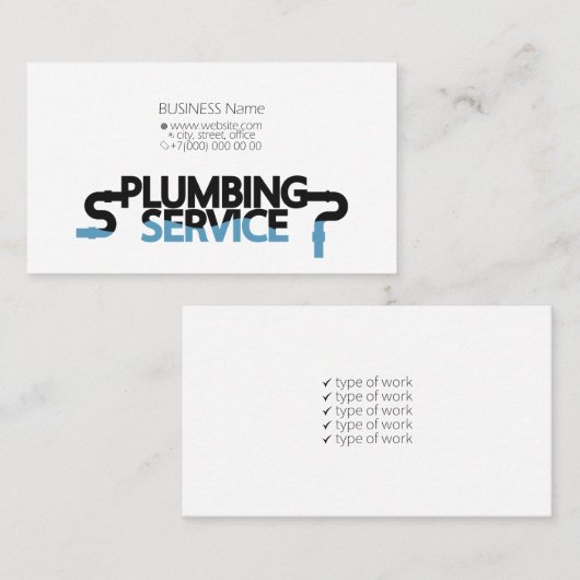 配管工の名刺 名刺 (正面/裏面)