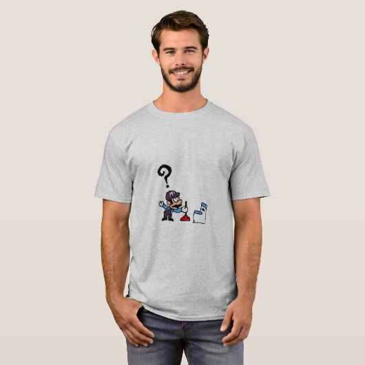 配管工の問題 Tシャツ (正面フル)