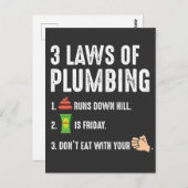 配管工の旅人に対する給排水設備の法則 ポストカード (正面/裏面)