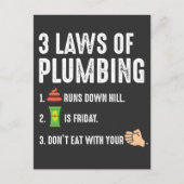 配管工の旅人に対する給排水設備の法則 ポストカード (正面)