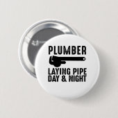 配管工の昼夜 缶バッジ (正面&裏面)
