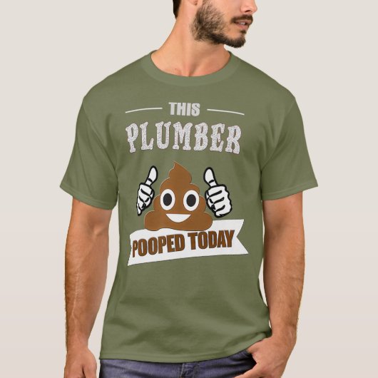 配管工の糞ジョークおもしろい皮肉屋パイプフィッター Tシャツ (正面)