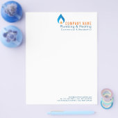 配管工の給湯ドロップロゴ チラシ (シングル)