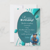 配管工の誕生日メッセージ カード (正面)