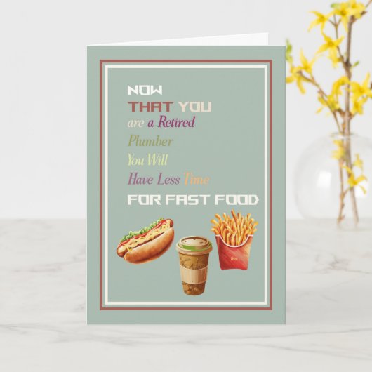 配管工の退職おめでとう カード (黄色い花)