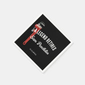 配管工の退職用ナプキン スタンダードカクテルナプキン (角)