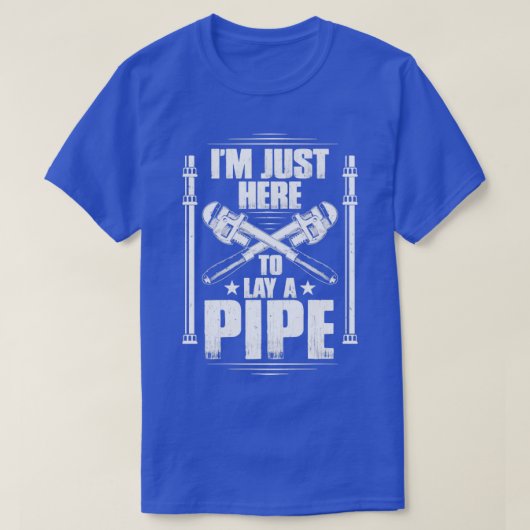 配管工の配管の配管ギフトが存在する Tシャツ (デザイン正面)