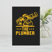 配管工の配管ツール専門職ギフト 招待状 (スタンド正面)