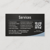 配管工のQRコード金属名刺 名刺 (裏面)