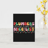 配管工はいつだって良い子のリストに入る ザ・グルーヴィー配管工 カード (黄色い花)