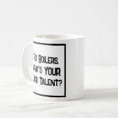 配管工または暖房工すごい士の才能 コーヒーマグカップ (正面左)