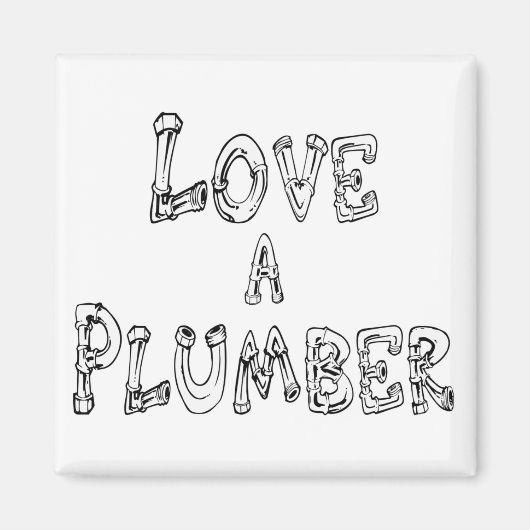 配管工を愛する マグネット (正面)